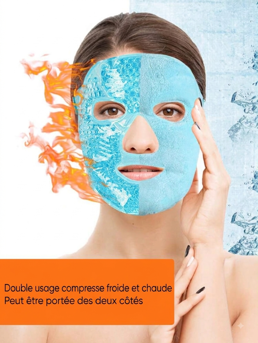 ❄️🔥 Masque Visage Gel Chaud & Froid – Apaise, Rafraîchit & Revitalise